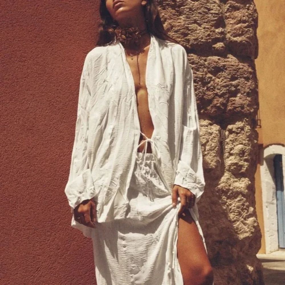 Zara Tied Wrinkled Wrapped Kimono Top